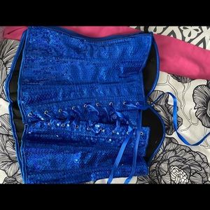 Halloween Superman corset. Sequin